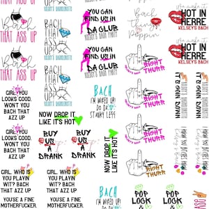 Bach That Ass Up Bachelorette Party Temporary Tattoos- w/ FREE party print instructions
