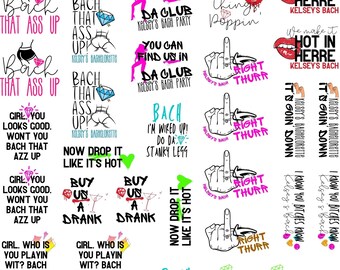 Bach That Ass Up Bachelorette Party Temporary Tattoos- w/ FREE party print instructions