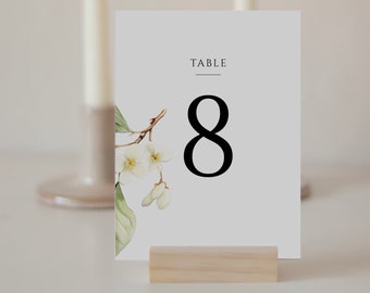 Set of 25 Table Number Cards, Lemon Theme Bridal Shower, Amalfi Coast Style, Bespoke Wedding, Watercolor, Digital Download