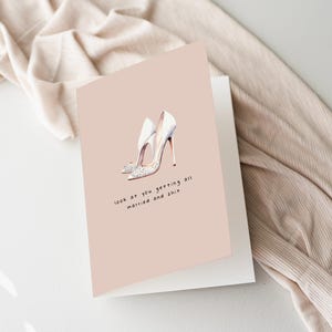Wedding, Bridal Shower and Engagement Card | Handpainted Watercolour with Sassy, Stylish Lettering | Funny Greeting Cards and Wedding Gifts