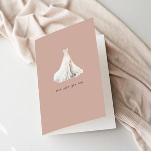 Wedding, Bridal Shower and Engagement Card | Handpainted Watercolour with Sassy, Stylish Lettering | Funny Greeting Cards and Wedding Gifts