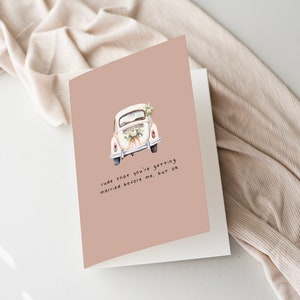 Wedding, Bridal Shower and Engagement Card | Handpainted Watercolour with Sassy, Stylish Lettering | Funny Greeting Cards and Wedding Gifts