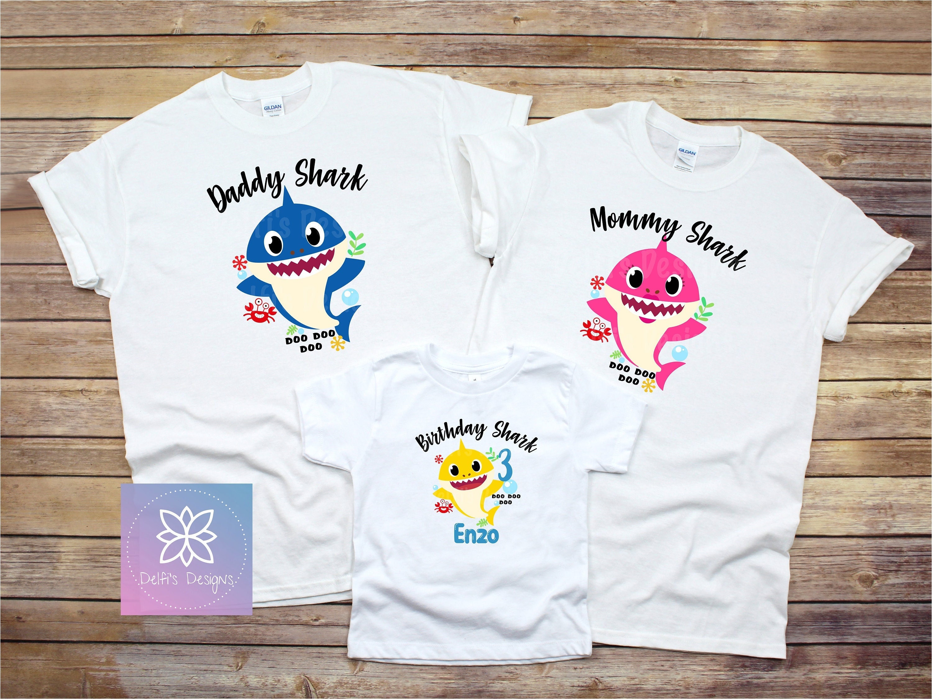 BABY SHARK T SHIRT IRON ON TRANSFER DIGITAL FILE FOR BABY SHARK T ...