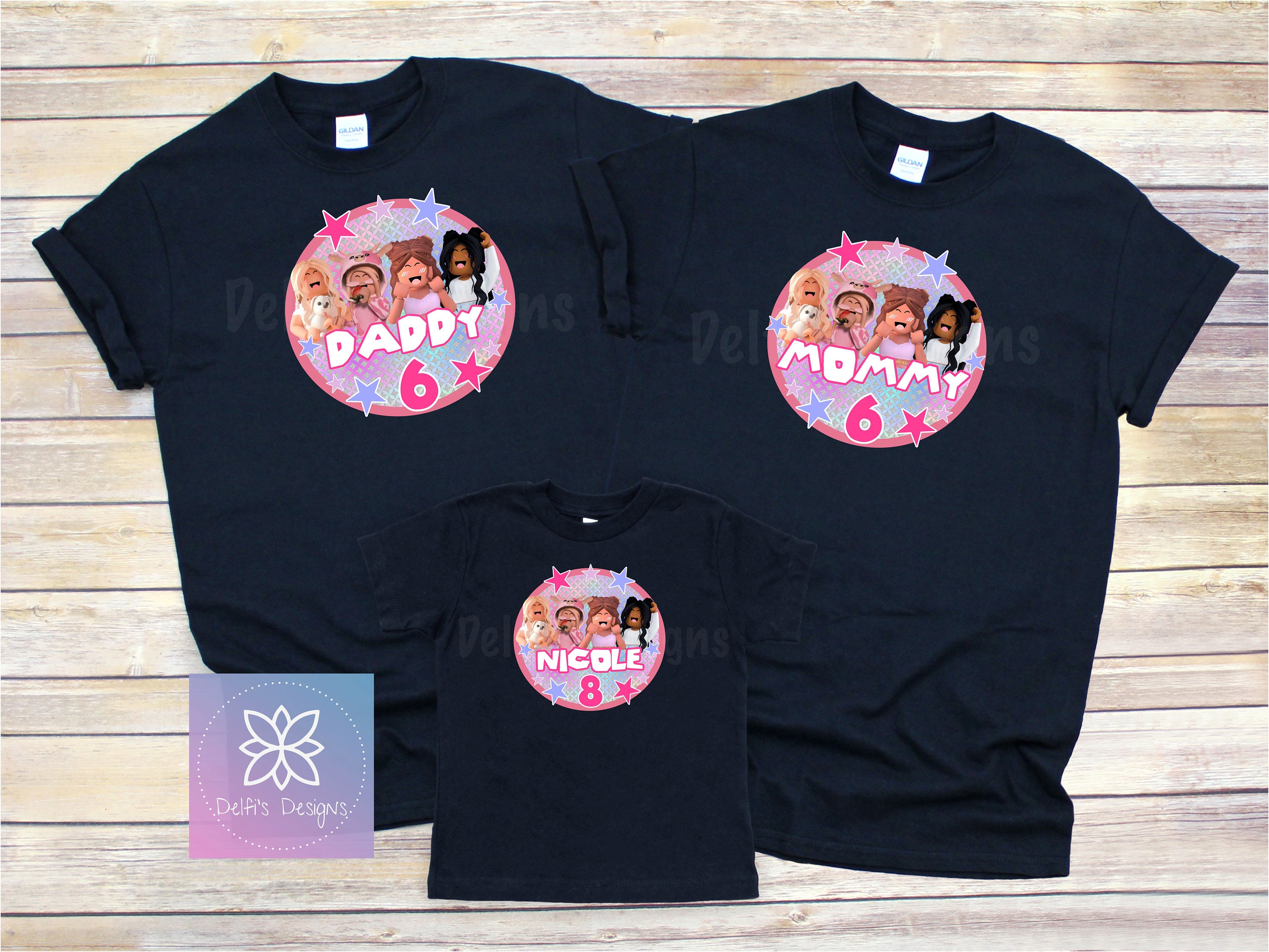 Camiseta de cumpleaños Roblox personalizada para niña. | Etsy España