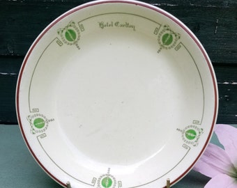 Piatto Hotel Carlton – Gibsons & Paterson Duraline Grindley, porcellana inglese vintage, 7,2" anni '30