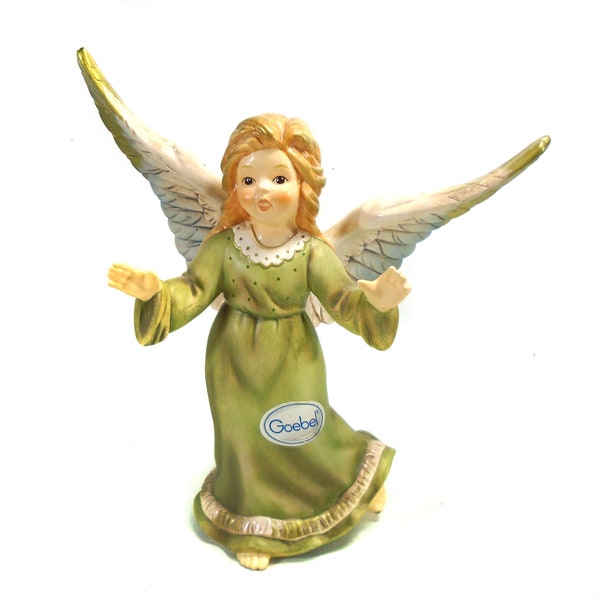 Christmas Goebel Figure, Angel open arms 41 series, Goebel Porcelain Figurine, 7.2 inch Vintage child, Collectible Goebel