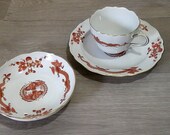 Meissen Red Ming Dragon Coffee Set, Vintage 6 person Coffee Set after 1934, Porcelain, Red Dragon Pattern, Meissen Porcelain, Kaffeeservice