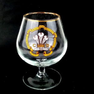 Bicchiere da brandy vintage raffigurante la principessa Diana e Carlo, matrimonio reale, bicchiere decorativo britannico, Jubilee, matrimonio della principessa Diana del 1981, 4,5&quot;