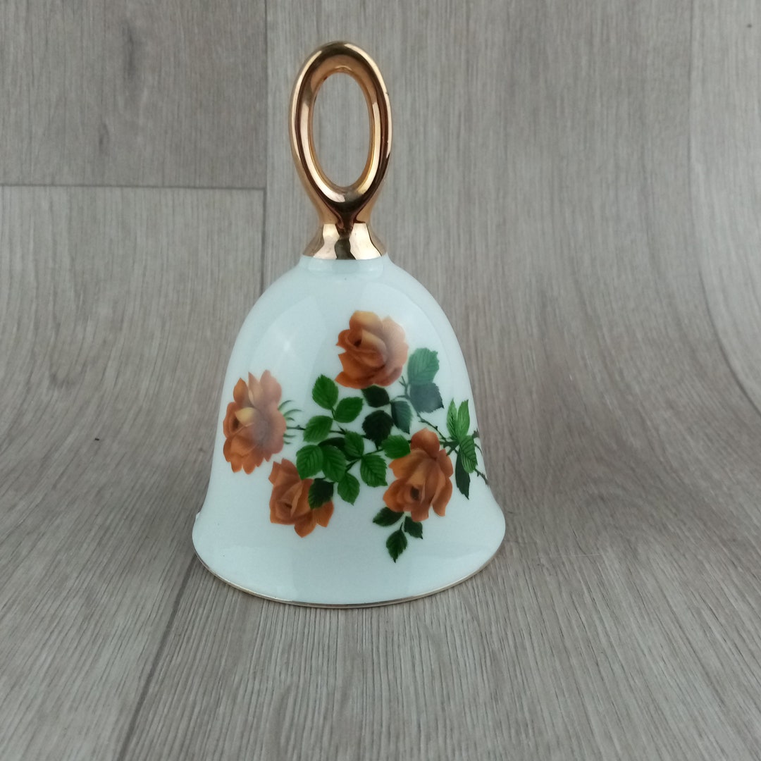 Vintage Dinner Bell, Rose Danbury Mint American Bell Collection