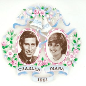 Vintage Princess Diana and Charles, Royal Wedding Plate, British Decorative Plate, Jubilee, Princess Diana 1981 wedding, 6.88&quot;