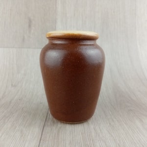 Victorian Cream Pot, 9 cm pottery jar, 1890s earthenware pot, kitchenalia, vase, kitchen, plant pot, paint brush pot, pen pot