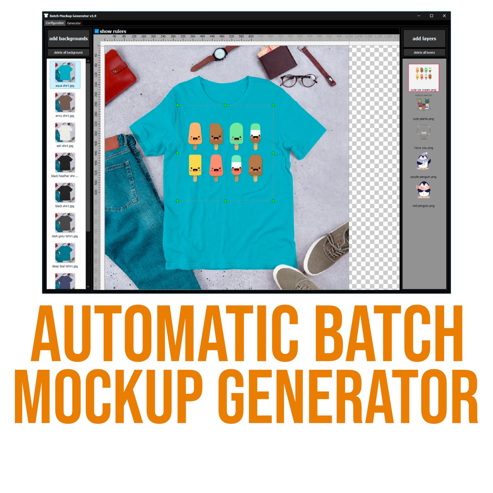 Batch Mockup Generator Windows Software. Automatically Etsy
