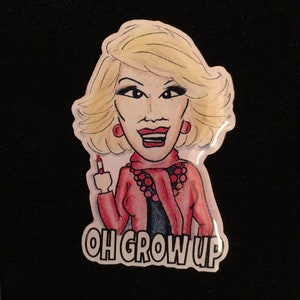 OH GROW UP, revers pin, dubbele pin backing