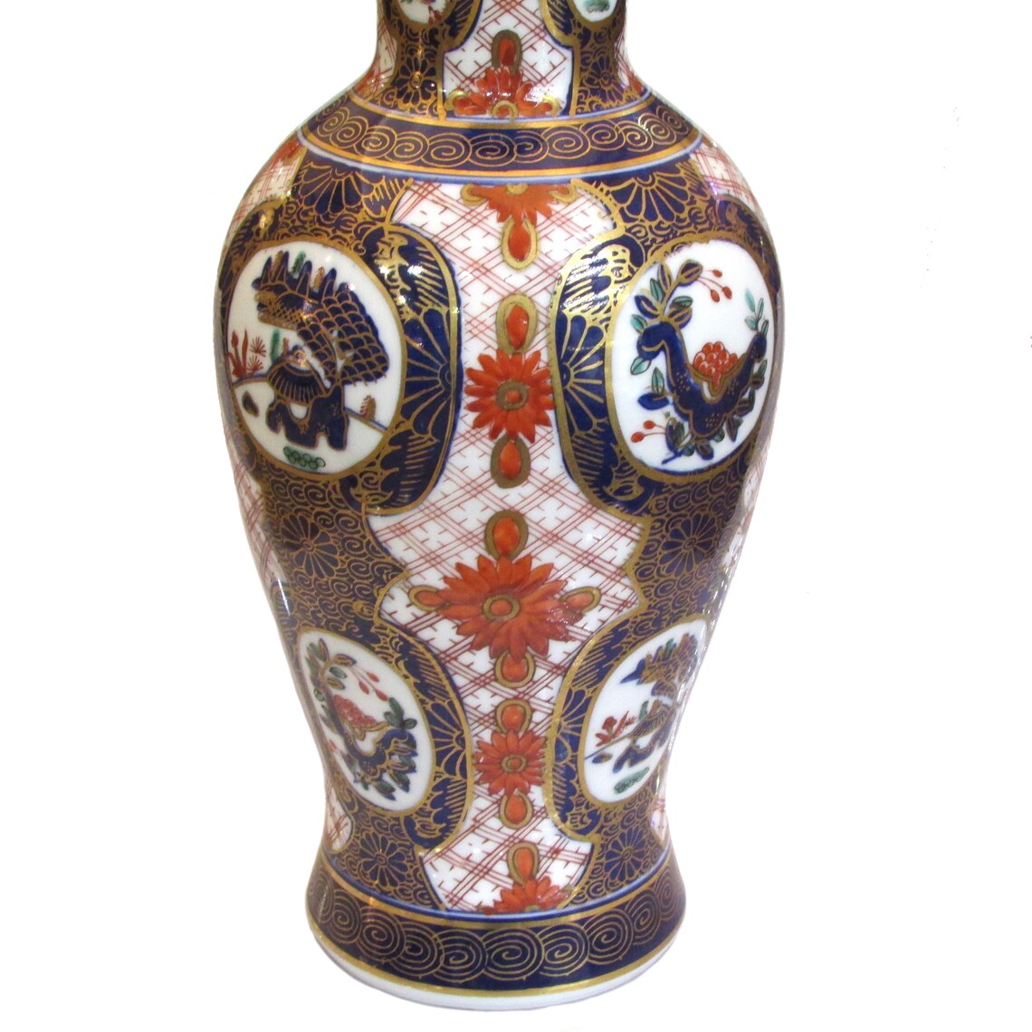 Gold Imari Vase Patent Painted Etsy