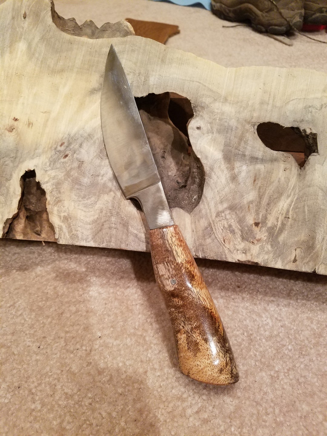 Hand Bird and Trout Knife in 5160 Carbon Steel Etsy