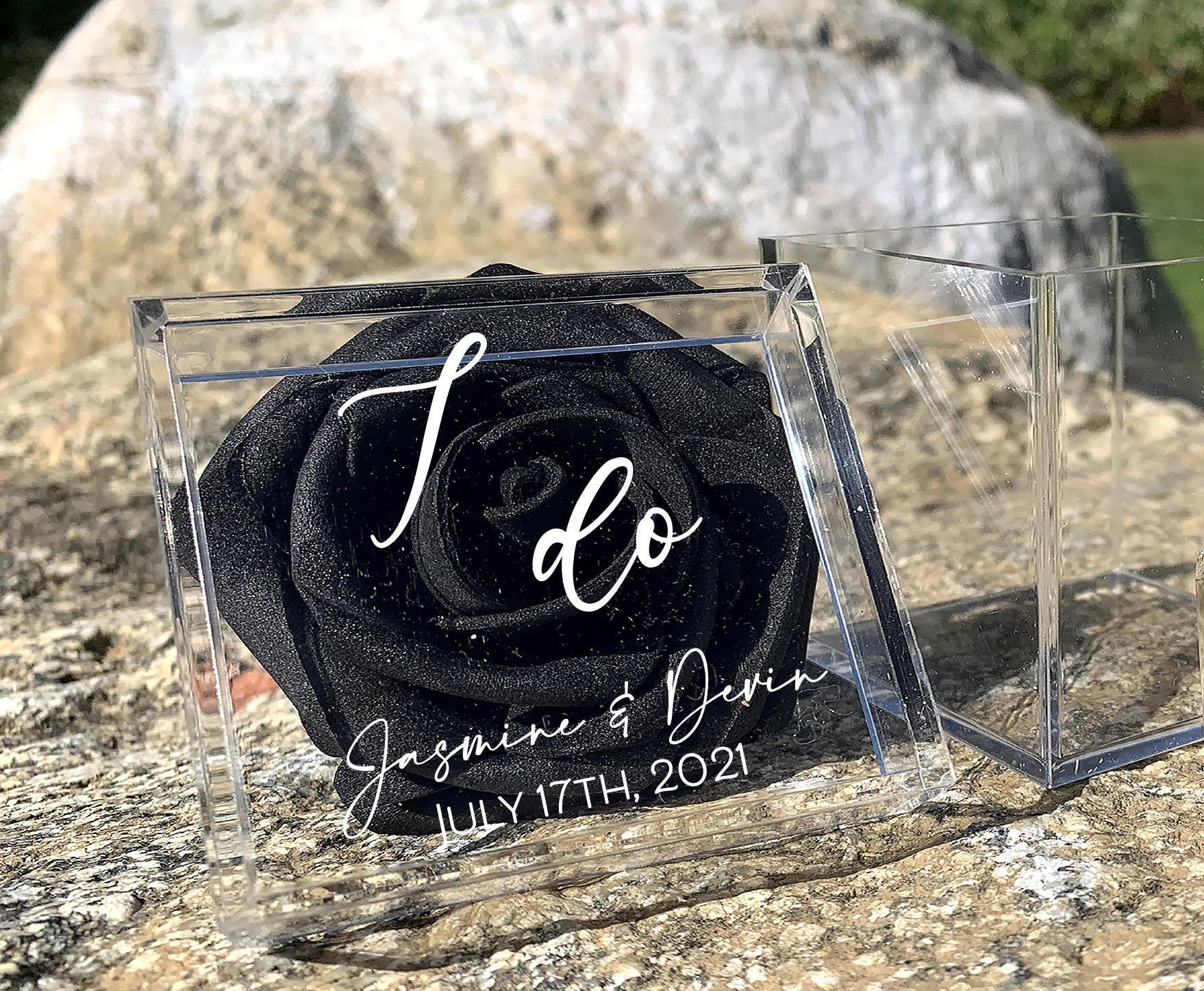 Personalized Wedding Ring Box Engraved Ring Box With Ring - Etsy