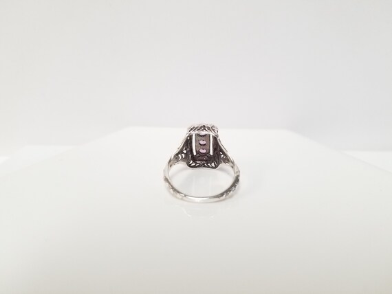 Vintage Amethyst Ring // Solid Sterling Silver. E… - image 5