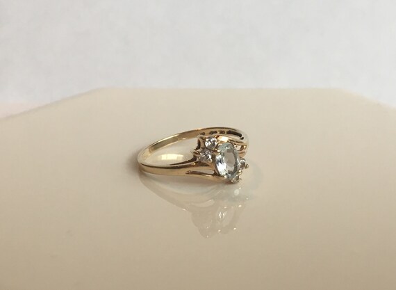 Aquamarine 10k deals gold ring