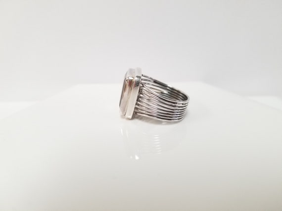 Unique Labradorite Ring // Solid 925 Sterling Sil… - image 6