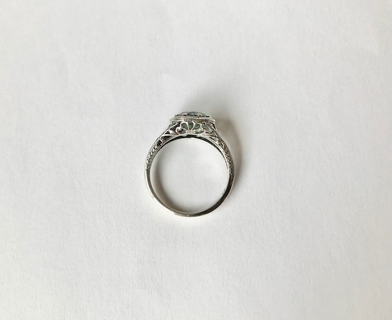 Vintage 1 ct Emerald Topaz Ring // Solid Sterling… - image 5