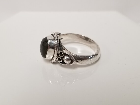 Cosmic Blue Moonstone Ring // Solid 925 Sterling … - image 7