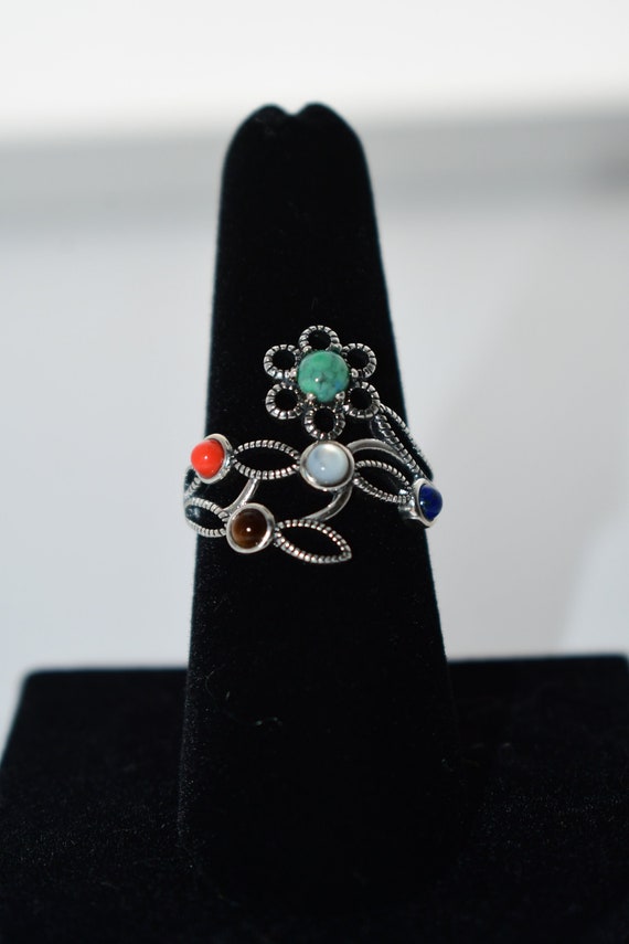 Southwestern Ring // Solid Sterling Silver. Coral 