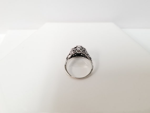 Antique Green Amethyst Ring // Solid Sterling Sil… - image 8