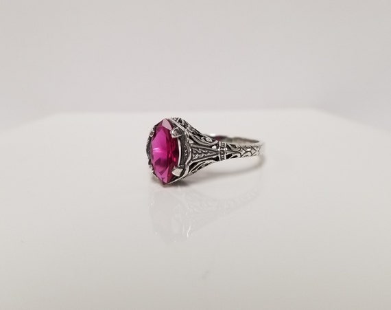 Marquise Ruby Engagement Ring // Solid Sterling S… - image 7
