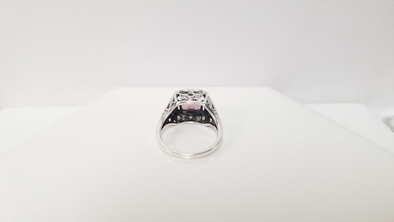 Antique Opal Ring // Solid Sterling Silver. Squar… - image 5