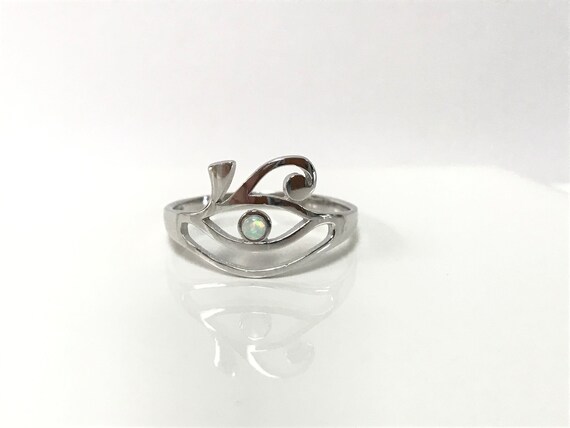 Egyptian Opal Ring // Solid Sterling Silver. Seei… - image 3