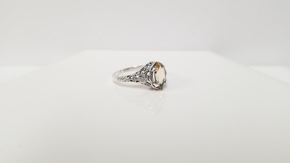 Lemon Citrine Ring // Solid Sterling Silver. Marq… - image 4