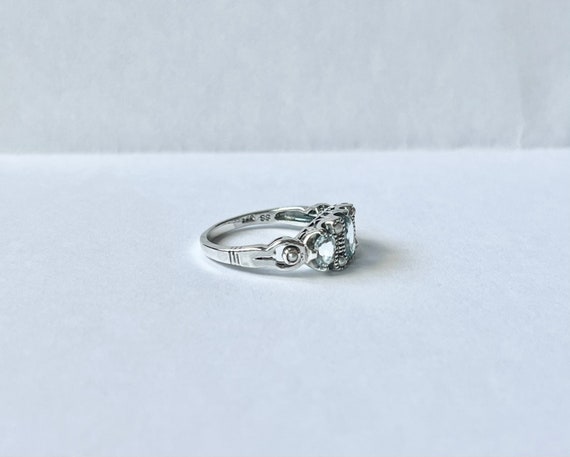 Triple Aquamarine Ring // Solid Sterling Silver. … - image 7