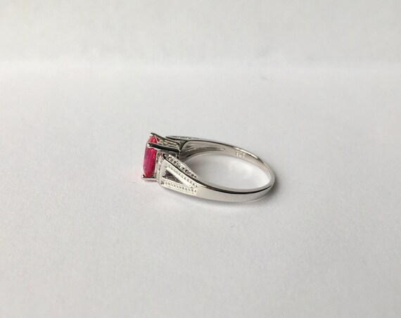 Ruby Engagement Ring // Solid Sterling Silver. La… - image 5