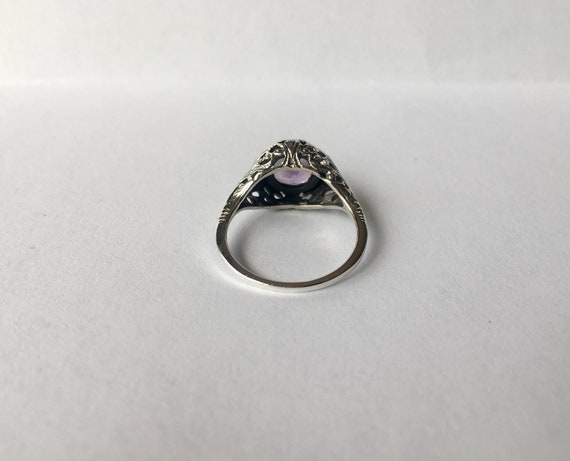 Antique Amethyst Ring // Solid Sterling Silver. R… - image 6