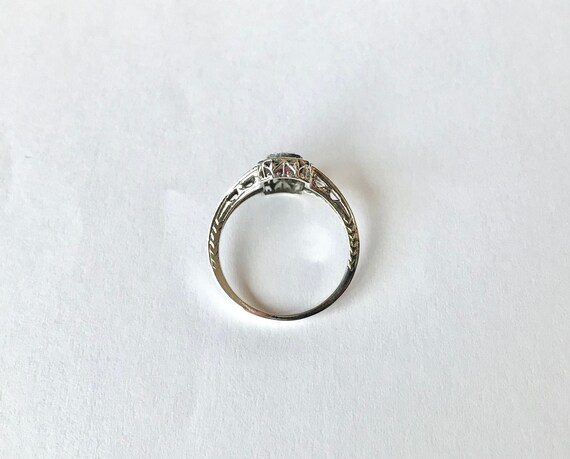 Retro Ruby Ring // Size 7. Solid Sterling Silver,… - image 6