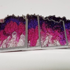 Resin Coasters, Pink and Purple Coasters, Set of 4, Housewarming, Christmas Gift, Stocking Filler