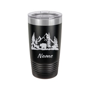 Bear Travel Tumbler Personalized Bear, Bears, Bear Insulated Mug, Bear Insulated Tumbler Custom, Bear Hunting, Bear Hunter, Bear Gift, Black