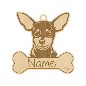 Min Pin Personalized Ornament | Miniature Pinscher, Gifts for Dogs, Gift for Dog Lover, Dog Gift, Customizable Pet Ornament
