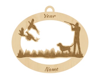 Pheasant Hunting Personalized Ornament | Hunting Gifts for Men and Women, Customizable Pheasant Ornament, Hunter Gifts