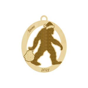Bigfoot Personalized Christmas Ornament | Sasquatch, Bigfoot Gift, Customizable Sasquatch Ornament, Bigfoot Decor, Sasquatch Decoration