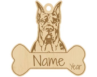 Great Dane Personalized Ornament | Gift for Dogs, Gift for Dog Lover, Customizable Pet Ornament, Animal Decoration, Dog Decor