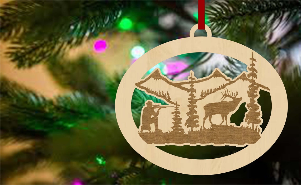 Elk Personalized Hunting Ornament Hunting Gifts for Men Etsy