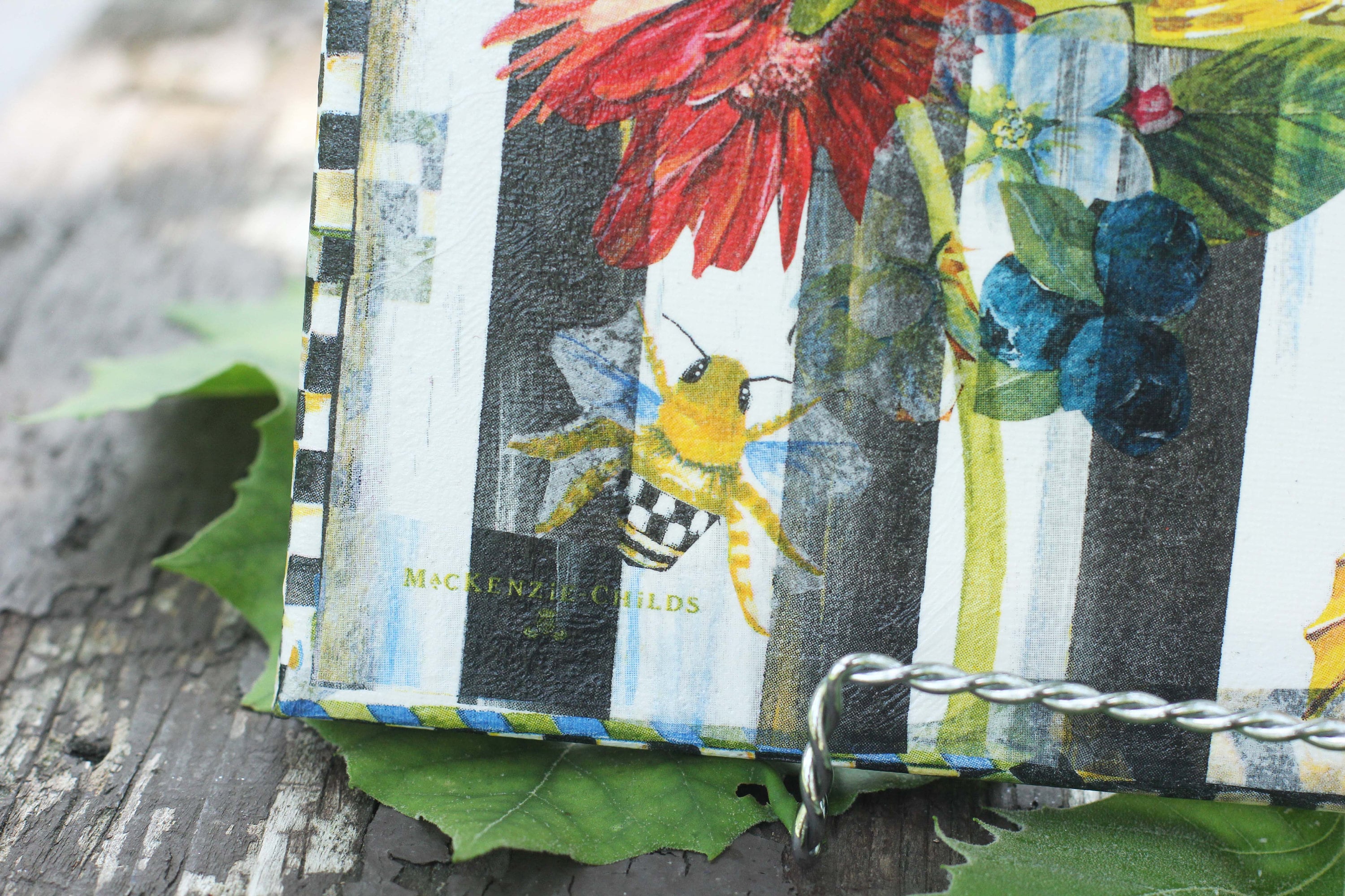Frog Decoupage Collage Decoupaged Collage Hand Decoupaged Art