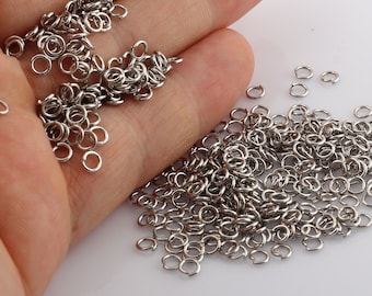 22 ga 4mm jump rings 100 pcs, silver plated jump rings , open jump rings, high Quality , SLVR-73