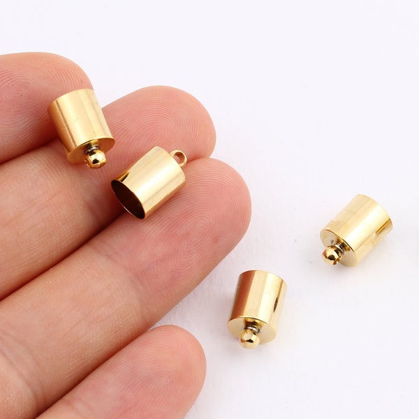 İnner 7mm Gold Plated End Cap ,Hole Inner 7mm, Huge end caps,Solid Brass End Cap , Bead caps, Cones, Huge End Caps, 24k Gold Plated GLD-1216