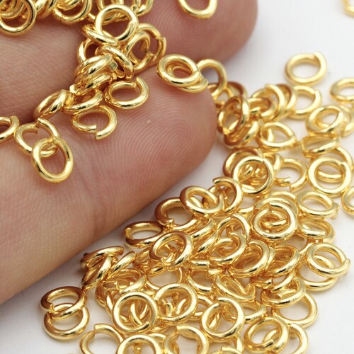 50 Pcs 5mm Jump Rings Tiny Jump Ring Connectors Gold Etsy