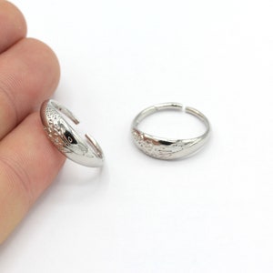 1 Pcs 17-18mm Silver Plated Leaf ring rings , wholesale rings, Leaf, Vintage Ring, Rings For Womens, Ring Settings, Brass Findings DSR-37