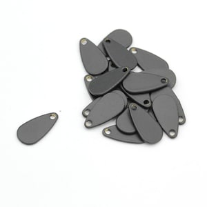 6 Pcs Black Plated Drop Charms ,Geometric Charm, Drop Necklace , Brass Drop Charms ,Black Plated Charms( 8x15 mm ) BLK-76