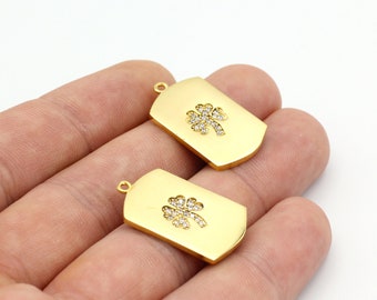 k18ゴールド クローバー型チャーム 18金 ネックレス レディース K18