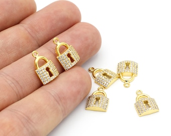 Key Pendant 24k Shiny Gold Plated Key Charms Key Pendant | Etsy